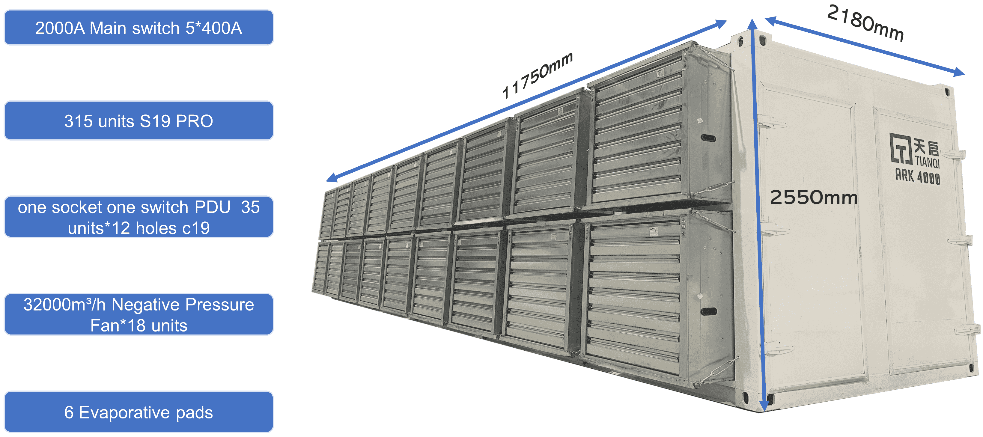 40ft mining containers